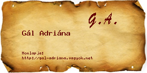 Gál Adriána névjegykártya